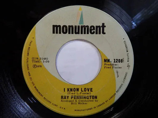 Ray Pennington : I Know Love / The Other Woman (7")