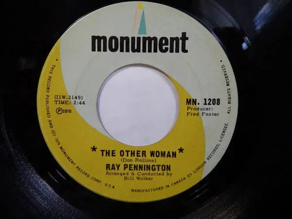 Ray Pennington : I Know Love / The Other Woman (7")