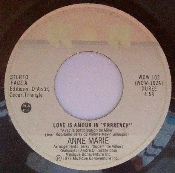 Anne Marie : Love Is Amour In "Frrrench" (7")