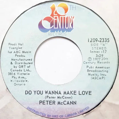 Peter McCann : Do You Wanna Make Love (7", Single)