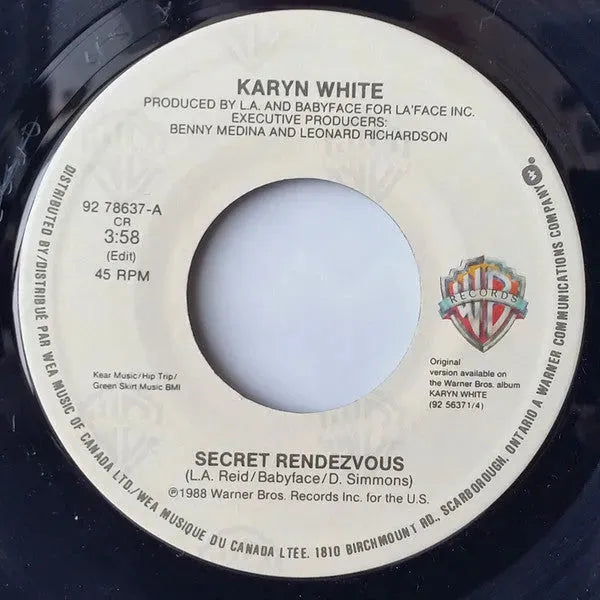 Karyn White : Secret Rendezvous (7")