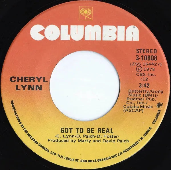 Cheryl Lynn : Got To Be Real (7", Single)