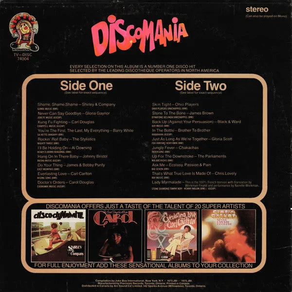 Various : Discomania (LP, Comp, Mixed)