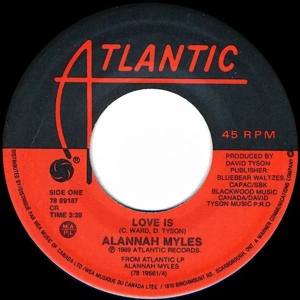 Alannah Myles : Love Is (7", Single)