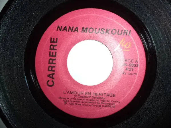 Nana Mouskouri : L'Amour En Heritage (7", Single)