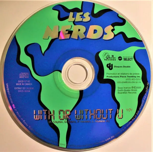 Les Nerds : With Or Without U (CD, Single, Promo)