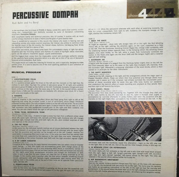 Rudi Bohn And His Band* : Percussive Oompah (LP, Album)