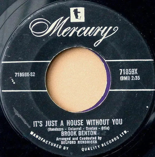 Brook Benton : Frankie And Johnny / It's Just A House Without You (7", Single)