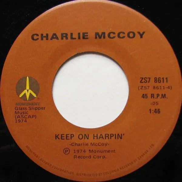 Charlie McCoy & Barefoot Jerry / Charlie McCoy : Boogie Woogie (A/K/A T.D.'s Boogie Woogie) / Keep On Harpin' (7", Single)