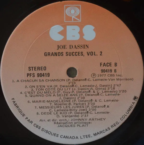 Joe Dassin : Grands Succès Vol. 2 (LP, Comp)