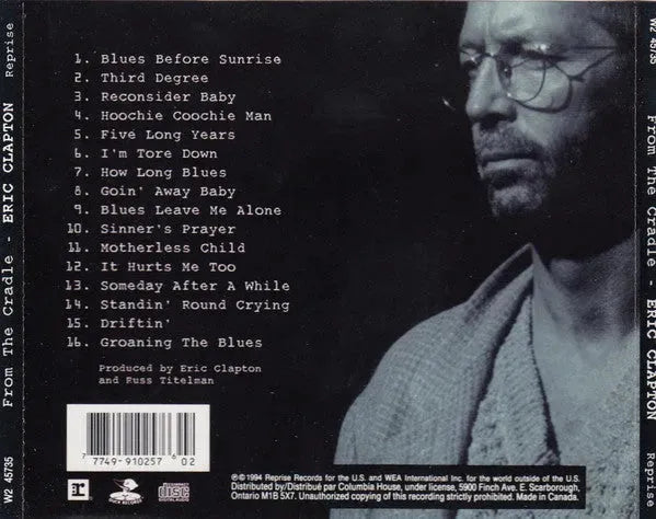 Eric Clapton : From The Cradle (CD, Album, Club)