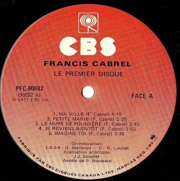 Francis Cabrel : Francis Cabrel (LP, Album)