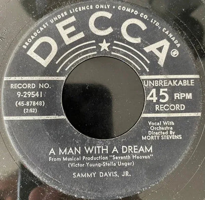 Sammy Davis Jr. : A Man With A Dream / That Old Black Magic (7", Single)