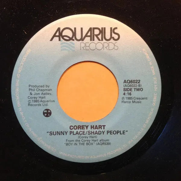 Corey Hart : Eurasian Eyes (7", Single)