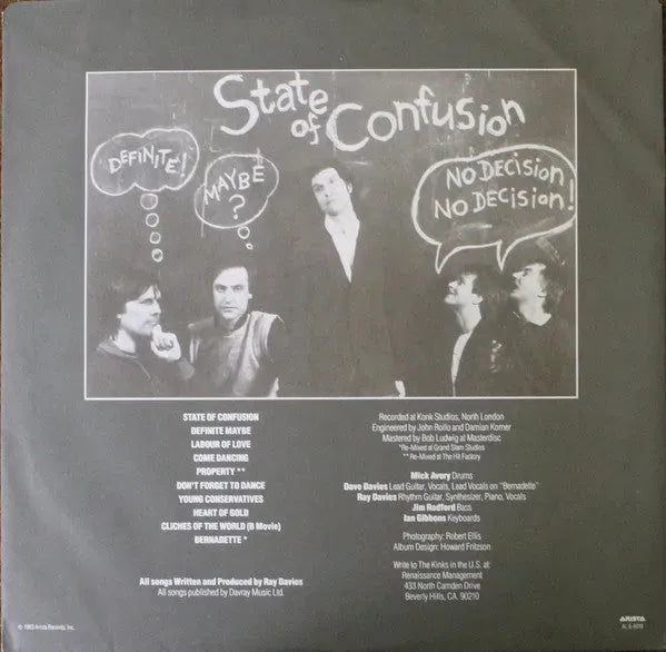 The Kinks : State Of Confusion (LP, Album)