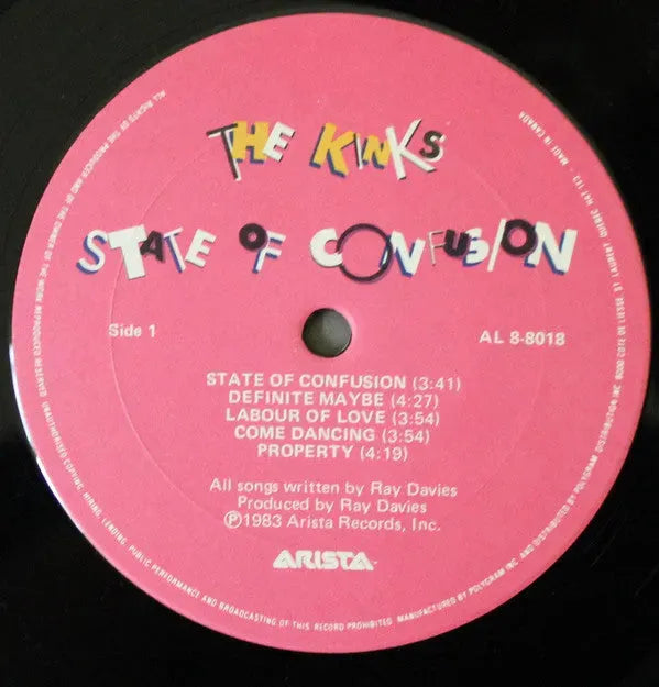 The Kinks : State Of Confusion (LP, Album)