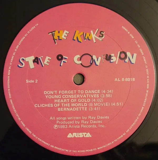 The Kinks : State Of Confusion (LP, Album)