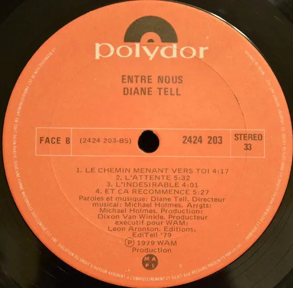 Diane Tell : Entre Nous (LP, Album)