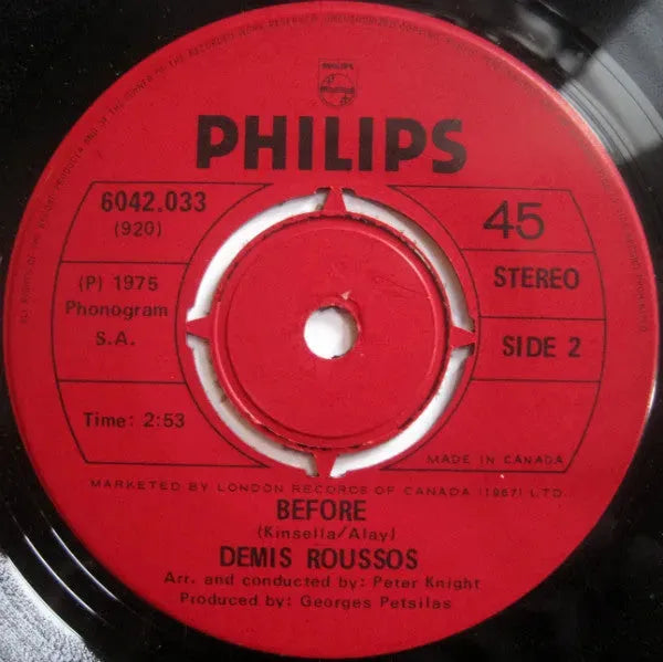 Demis Roussos : Happy To Be On An Island In The Sun (7", Single)