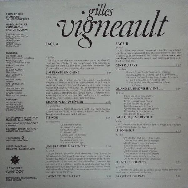 Gilles Vigneault : J'Ai Planté Un Chêne... (LP, Album)