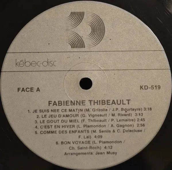 Fabienne Thibeault : Fabienne Thibeault (LP, Album)