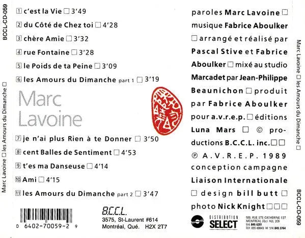 Marc Lavoine : ...Les Amours Du Dimanche... (CD, Album)