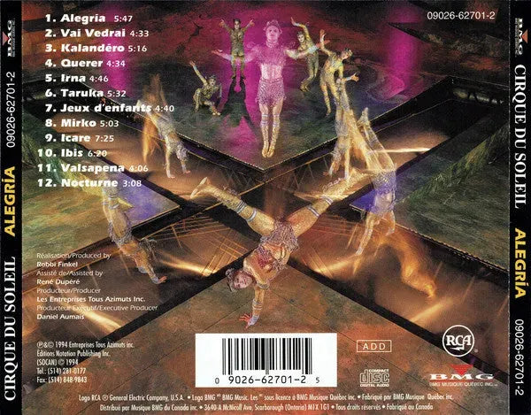 Cirque Du Soleil : Alegría (CD, Album)