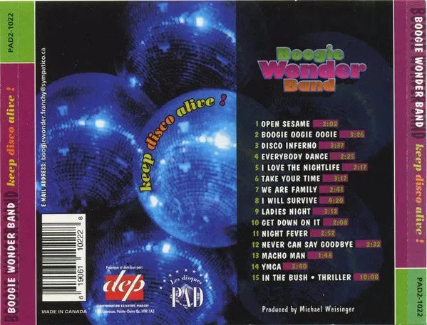 Boogie Wonder Band : Keep Disco Alive! (CD, Album)