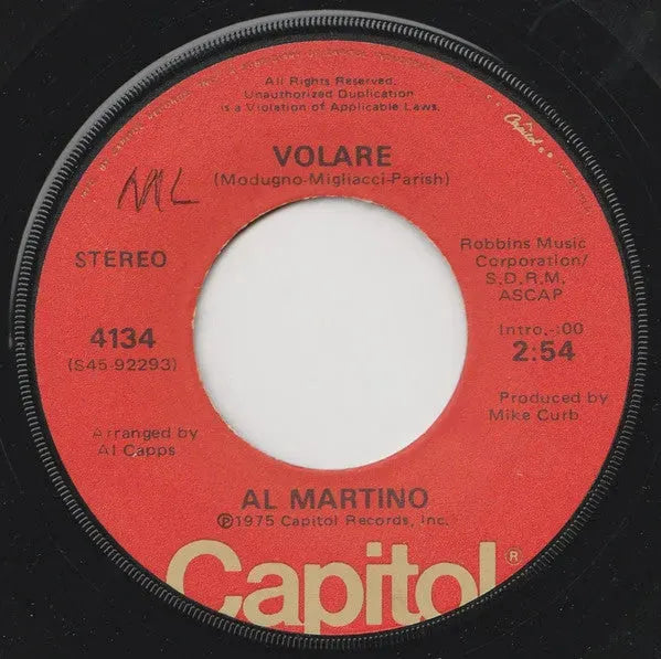 Al Martino : Volare (7", Single)