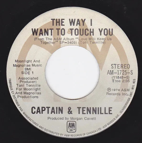 Captain And Tennille : The Way I Want To Touch You (7", Single)