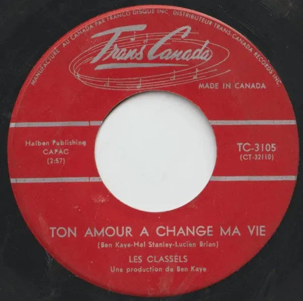 Les Classels : Ton Amour A Change Ma Vie / Tu Le Regretteras (7", Single)