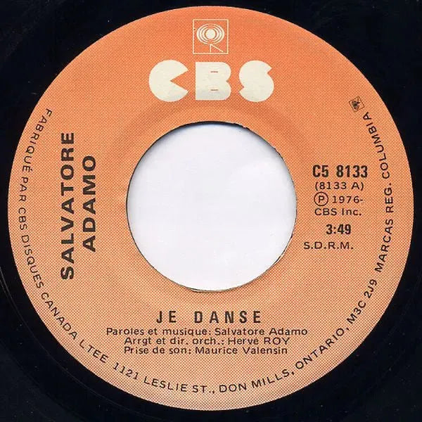 Adamo : Je Danse (7")