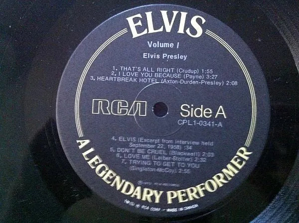 Elvis Presley : A Legendary Performer - Volume 1 (LP, Comp)