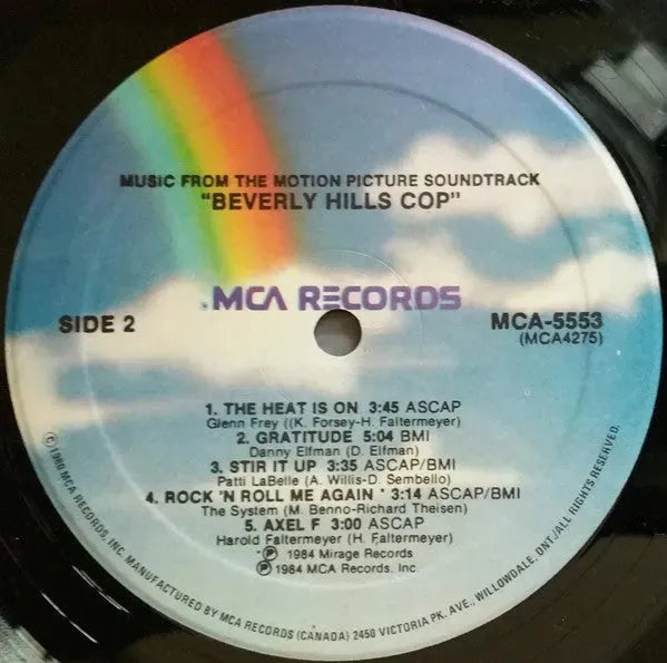 Various : Music From The Motion Picture Soundtrack - Beverly Hills Cop (LP, Album)