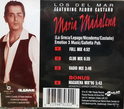 Los Del Mar Featuring Pedro Castaño : Maria Madalena  (CD, Maxi)