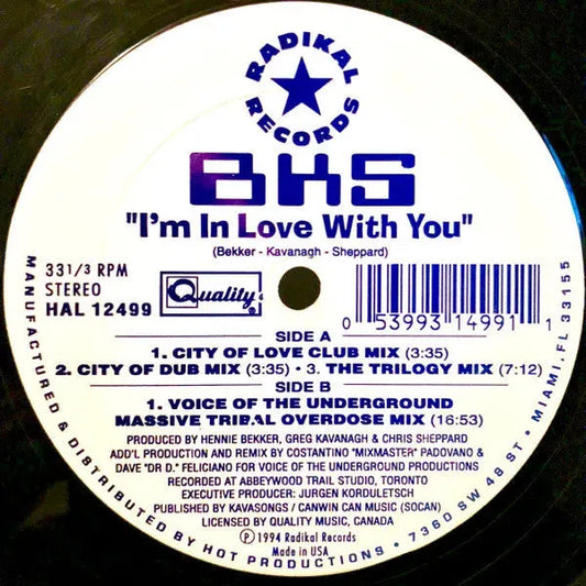 BKS : I'm In Love With You (12")