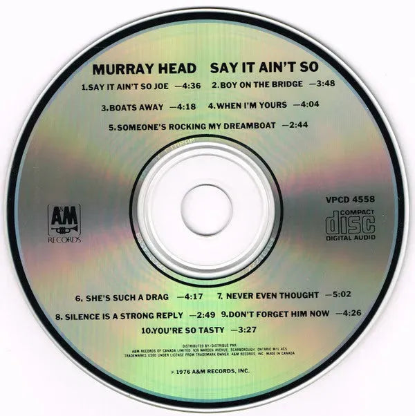 Murray Head : Say It Ain't So (CD, Album, RE)