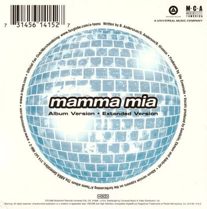 A*Teens : Mamma Mia (HDCD, Single, Car)