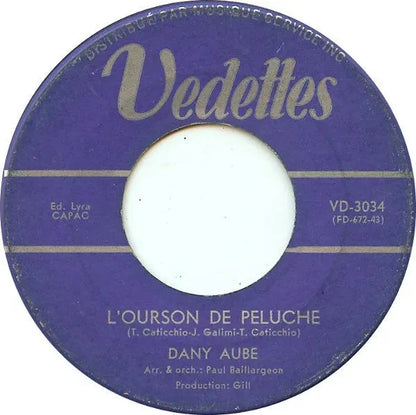 Dany Aube : L'Ourson De Peluche (7")