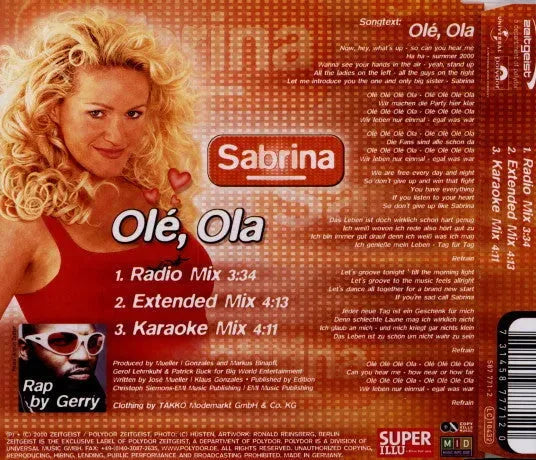 Sabrina (11) : Olé, Ola (CD, Maxi)