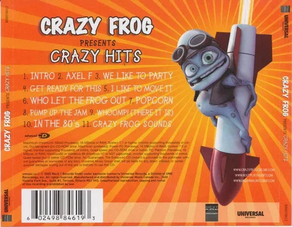 Crazy Frog : Presents Crazy Hits (CD, Album, Enh)