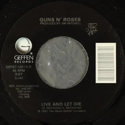 Guns N' Roses : Live And Let Die (7", Single)