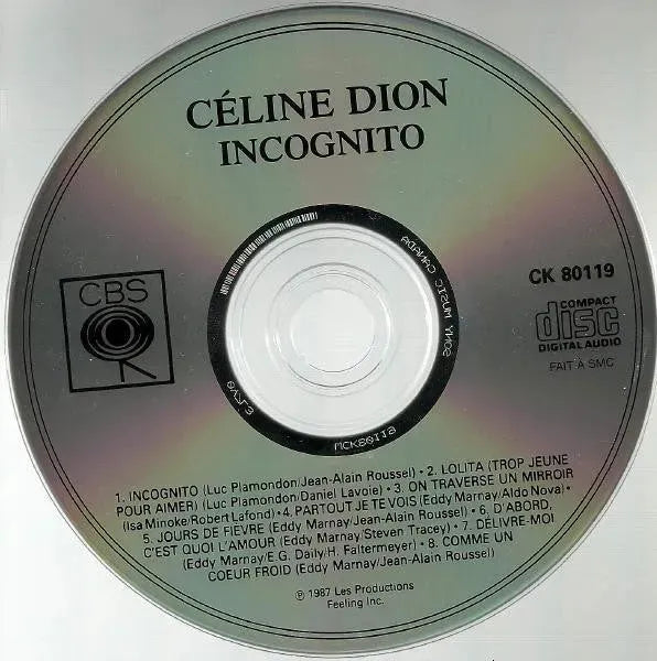 Céline Dion : Incognito (CD, Album, Club, RE)