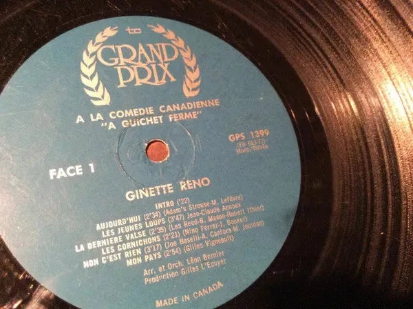 Ginette Reno : À La Comédie Canadienne (LP, Album)