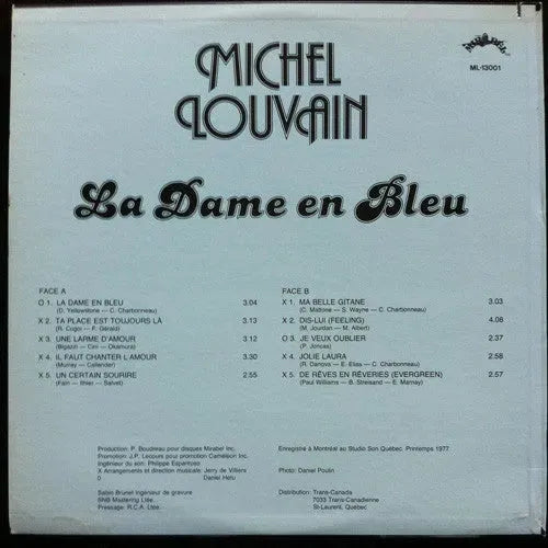 Michel Louvain : La Dame En Bleu (LP, Album)