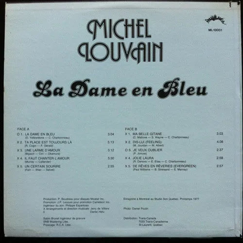 Michel Louvain : La Dame En Bleu (LP, Album)