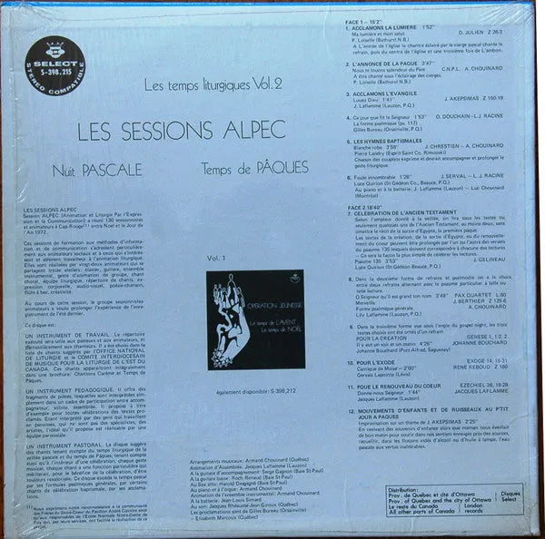 Various : Les Sessions Alpec: Nuit Pascale / Temps De Pâques (LP, Album)