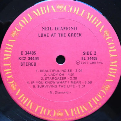 Neil Diamond : Love At The Greek: Recorded Live At The Greek Theatre (2xLP, Album, Gat)