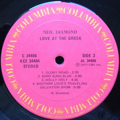 Neil Diamond : Love At The Greek: Recorded Live At The Greek Theatre (2xLP, Album, Gat)