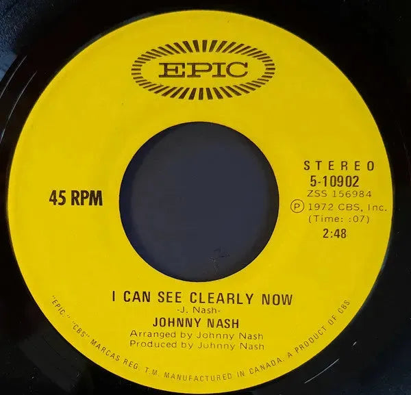 Johnny Nash : I Can See Clearly Now (7", Single)